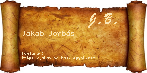 Jakab Borbás névjegykártya